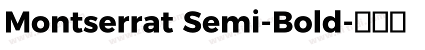 Montserrat Semi-Bold字体转换